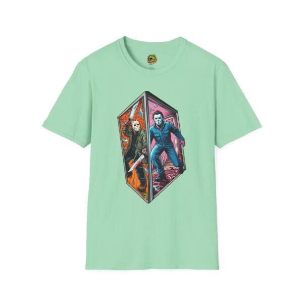 Jason & Michael Myers Funny Halloween Shirt | Vintage Horror Tee - Image 25