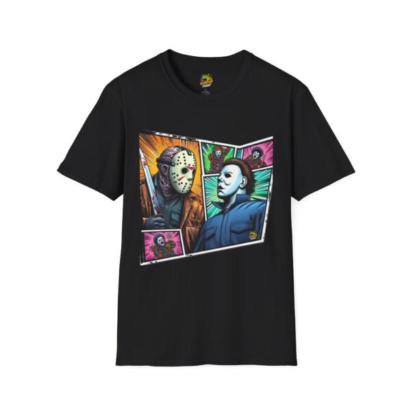 Jason Voorhees & Michael Myers Shirt | Funny Vintage Halloween Tee - Image 5