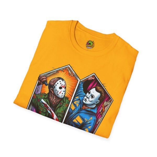 Jason & Michael Funny Halloween T-Shirt | Michael Myers Vintage Tee - Image 16