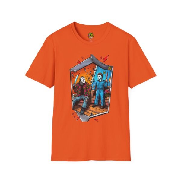 Michael Myers Shirt | Jason Voorhees Funny Picnic Halloween Tee - Image 17