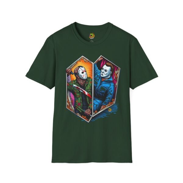 Jason & Michael Funny Halloween T-Shirt | Michael Myers Vintage Tee - Image 29
