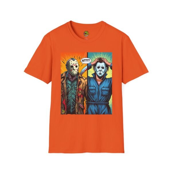 Jason Voorhees & Michael Myers Shirt | Funny Halloween Picnic Tee - Image 17