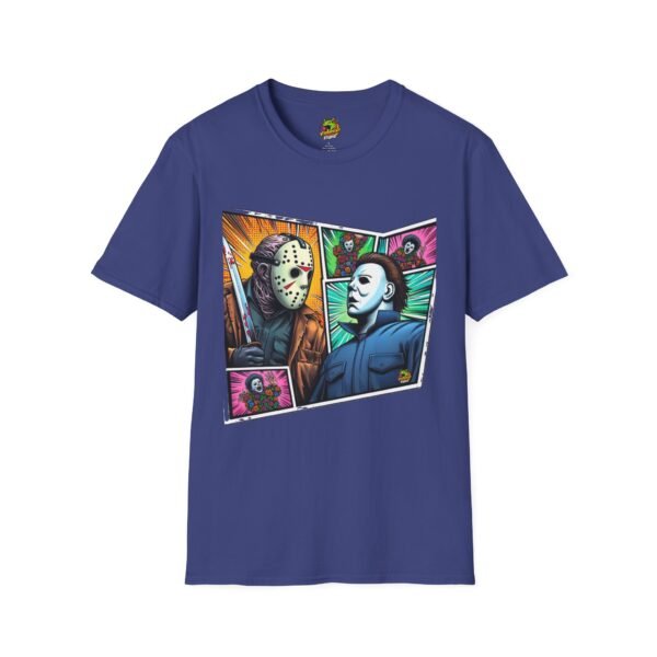 Jason Voorhees & Michael Myers Shirt | Funny Vintage Halloween Tee - Image 45