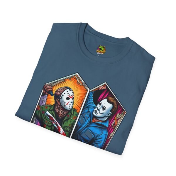 Jason & Michael Funny Halloween T-Shirt | Michael Myers Vintage Tee - Image 40