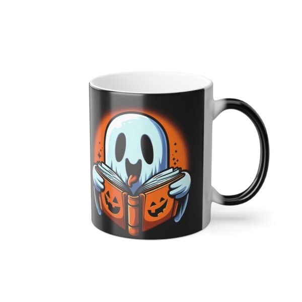 Spooky Reading Ghost Halloween Mug - Ideal for Halloween Decor, Teacher Halloween Gift, and Cute Housewarming Present - Image 4