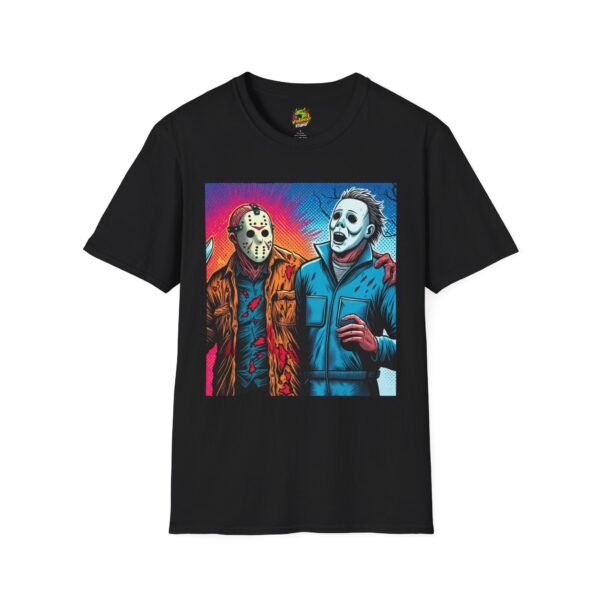 Jason Voorhees & Michael Myers Shirt | Funny Vintage Halloween Tee - Image 5