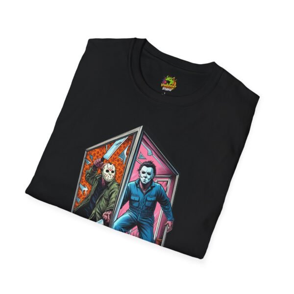 Jason & Michael Myers Funny Halloween Shirt | Vintage Horror Tee - Image 8