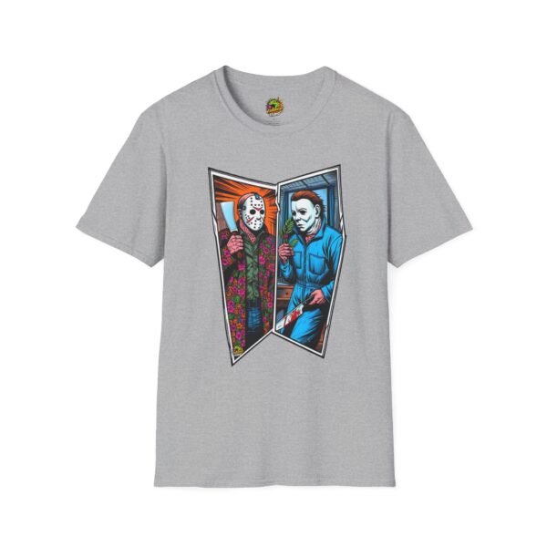 Jason Voorhees & Michael Myers Shirt | Funny Halloween Horror Tee - Image 9
