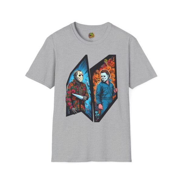 Jason Voorhees & Michael Myers Funny Halloween Shirt - Image 9