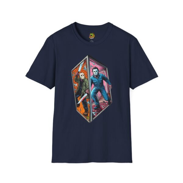 Jason & Michael Myers Funny Halloween Shirt | Vintage Horror Tee - Image 49