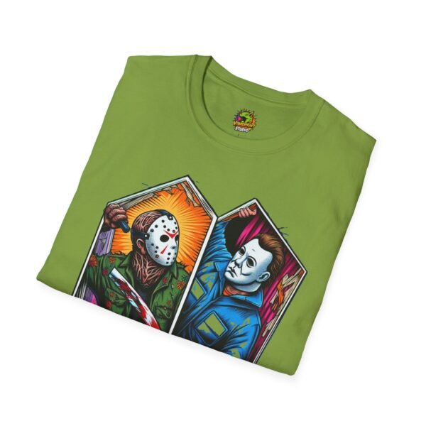Jason & Michael Funny Halloween T-Shirt | Michael Myers Vintage Tee - Image 24