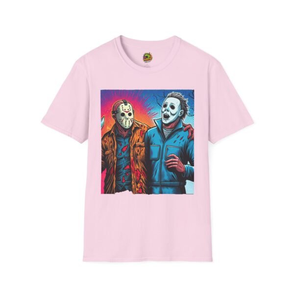 Jason Voorhees & Michael Myers Shirt | Funny Vintage Halloween Tee - Image 57