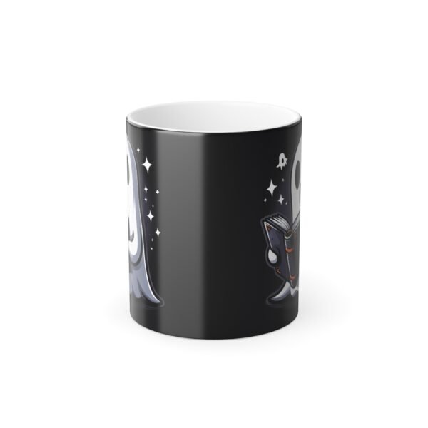 Spooky Reading Ghost Mug - Perfect Halloween Coffee Mug, Teacher Gift, and Housewarming Present for Book Lovers