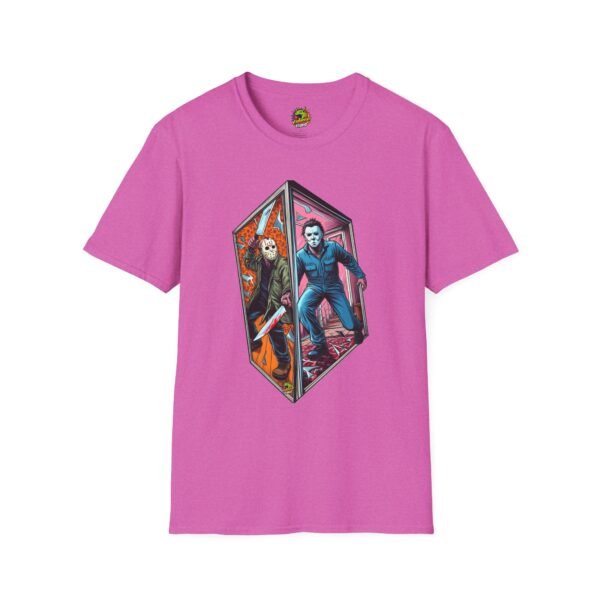 Jason & Michael Myers Funny Halloween Shirt | Vintage Horror Tee - Image 61