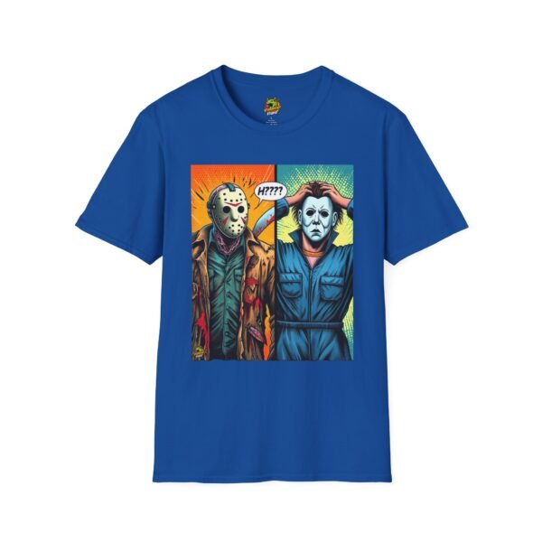 Jason Voorhees & Michael Myers Shirt | Funny Halloween Picnic Tee - Image 41