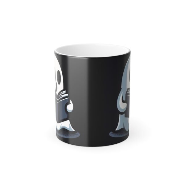 Spooky Vibes Ghost Mug - Ideal Halloween Coffee Mug, Teacher Gift, and Halloween Decor for Book Lovers