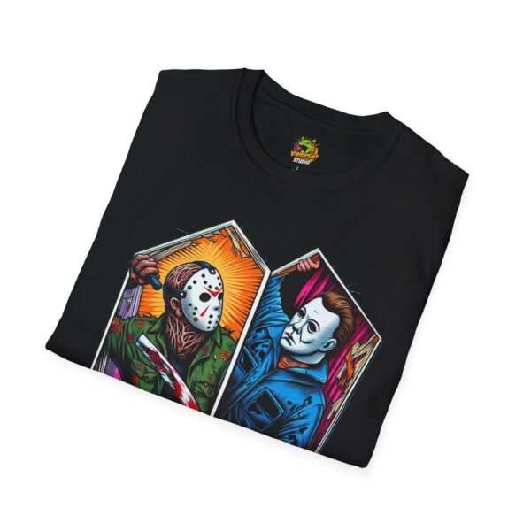 Jason & Michael Funny Halloween T-Shirt | Michael Myers Vintage Tee - Image 8