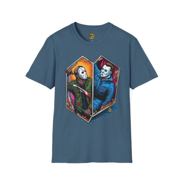 Jason & Michael Funny Halloween T-Shirt | Michael Myers Vintage Tee - Image 37