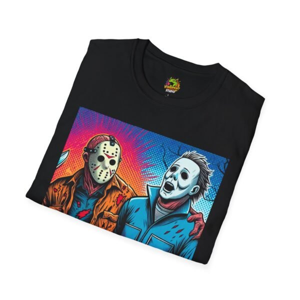 Jason Voorhees & Michael Myers Shirt | Funny Vintage Halloween Tee - Image 8