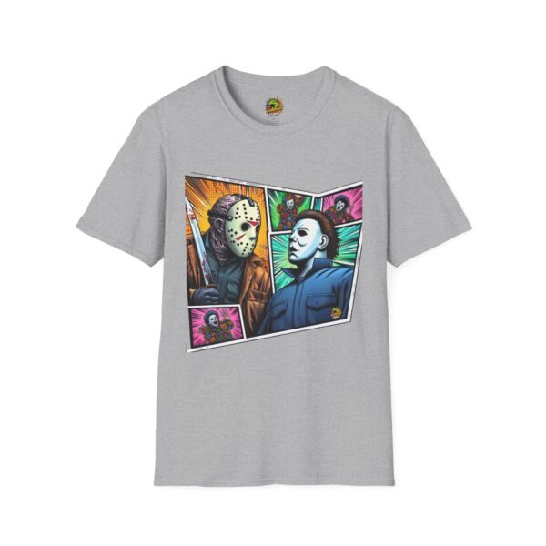 Jason Voorhees & Michael Myers Shirt | Funny Vintage Halloween Tee - Image 9