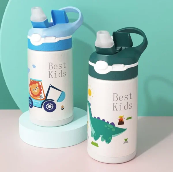 Classic Style 400ML Children Water Bottle Kids Thermos Mug Duck Billed Straw 316 Stainless Steel Vacuum Flasks Tumbler Cup - Image 13