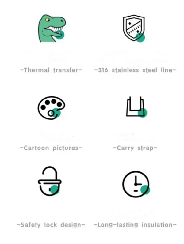 Classic Style 400ML Children Water Bottle Kids Thermos Mug Duck Billed Straw 316 Stainless Steel Vacuum Flasks Tumbler Cup - Image 15