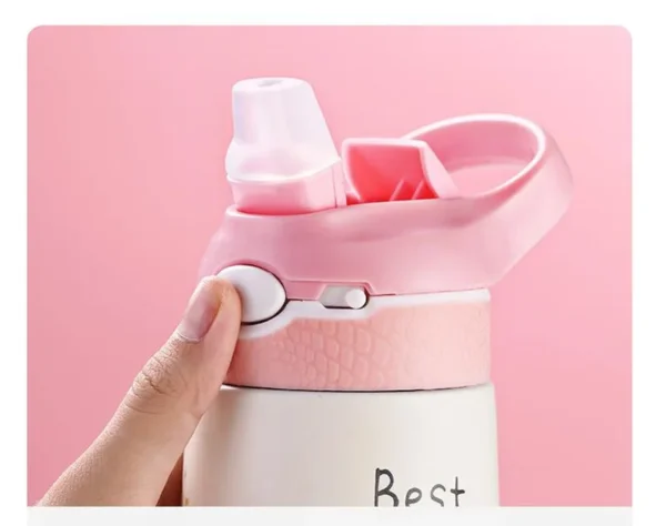 Classic Style 400ML Children Water Bottle Kids Thermos Mug Duck Billed Straw 316 Stainless Steel Vacuum Flasks Tumbler Cup - Image 17