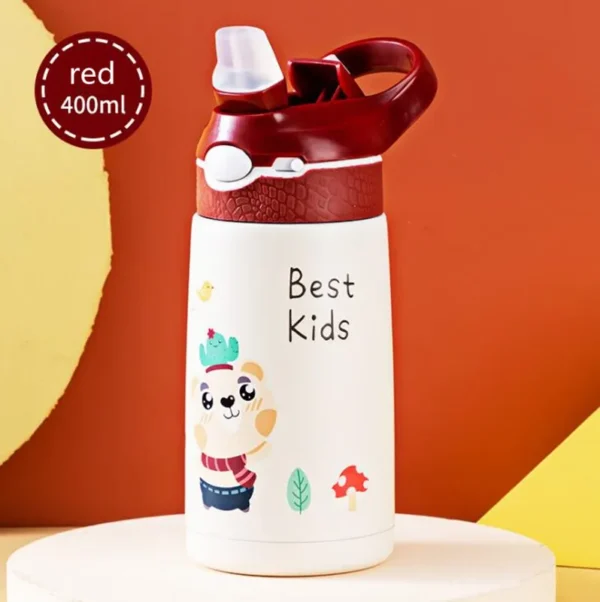 Classic Style 400ML Children Water Bottle Kids Thermos Mug Duck Billed Straw 316 Stainless Steel Vacuum Flasks Tumbler Cup - Image 10