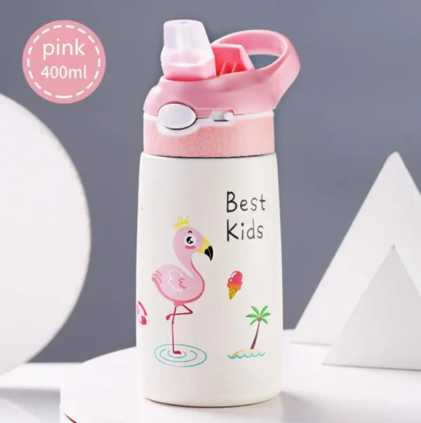 Classic Style 400ML Children Water Bottle Kids Thermos Mug Duck Billed Straw 316 Stainless Steel Vacuum Flasks Tumbler Cup - Image 8