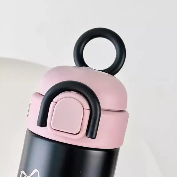 Cute Insulated Water Bottle Tumbler Kawaii Stainless Steel Thermos With Handle Straw For Coffee Tea Juice Portable Thermal Cups - Image 9