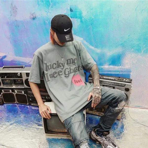 Kids See Ghosts Kanye West Oversize T-Shirt - Retro Harajuku Style