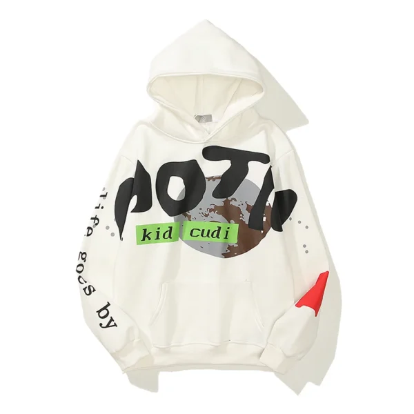 Retro Kanye-inspired foam fleece hoodie