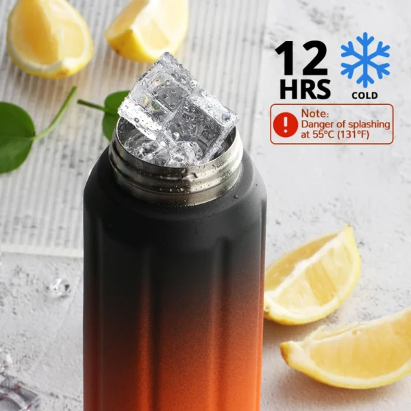 FEIJIAN 600ml stainless steel vacuum insulated water bottle.