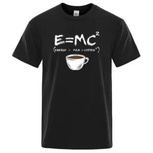 Men's "Energy = Milk + Coffee" graphic t-shirt