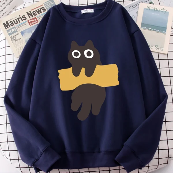 Cute Cat Print Hoodie for men and women