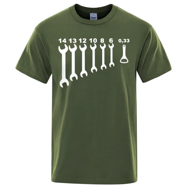 Funny vintage mechanic t-shirt for men with screw wrench graphic