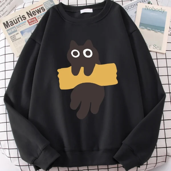 Cute Cat Print Hoodie for men and women