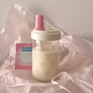 Cute kawaii water bottle with bow
