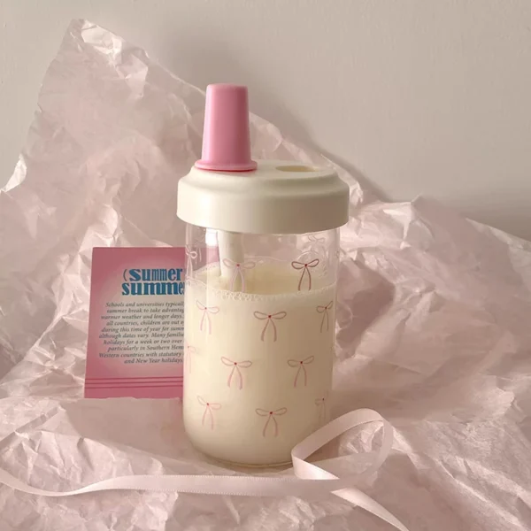 Cute kawaii water bottle with bow
