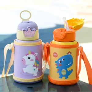 Cute kids thermos bottle with unicorn design