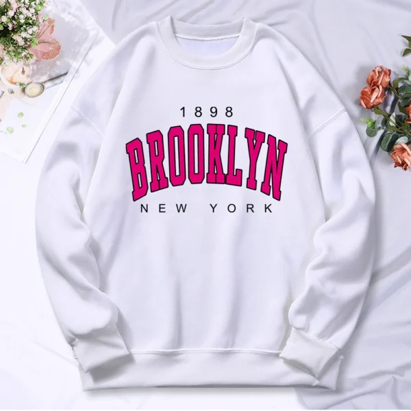 oversized 1898 Brooklyn NY print hoodie.