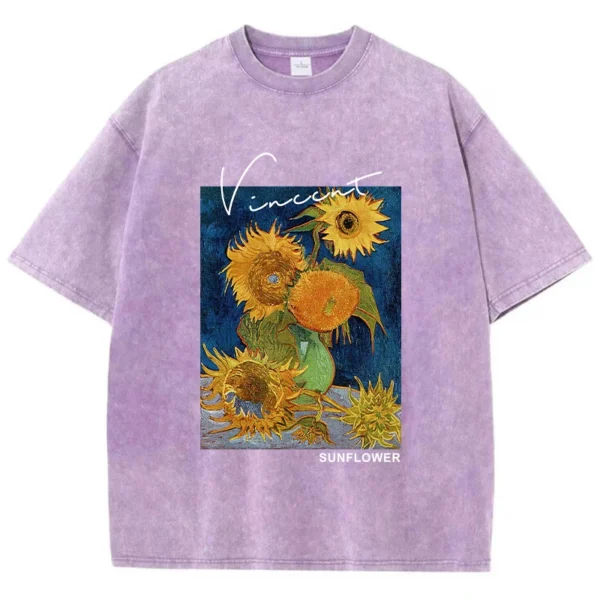 Van Gogh Sunflowers Men's Cotton T-Shirt