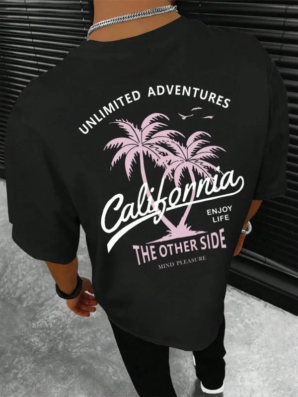 California "The Other Side" Men's Oversize Cotton T-Shirt
