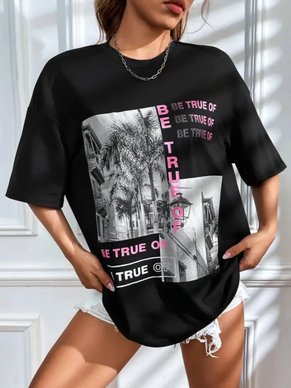 short sleeves. Plus size option. ```