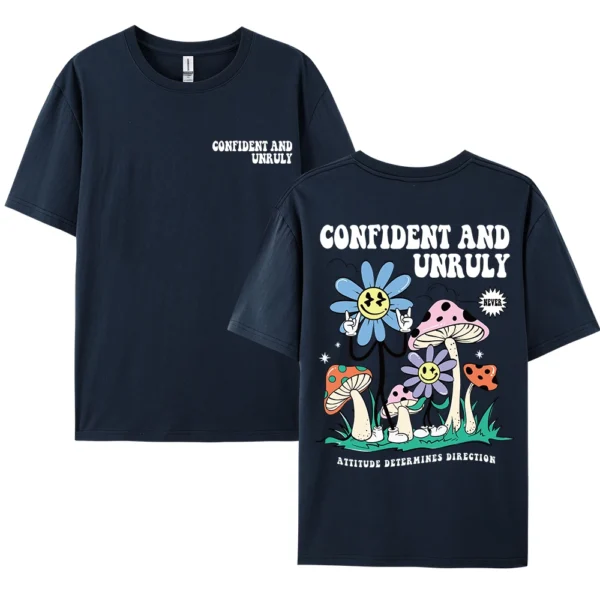 Unruly Attitude Men's Breathable Cotton T-Shirt - Loose Fit