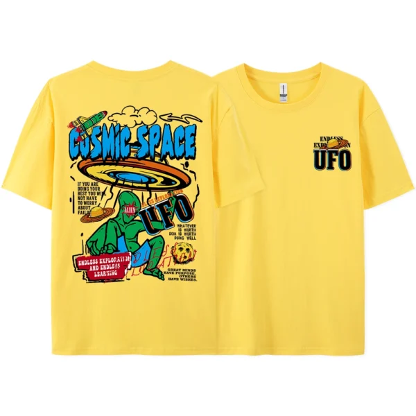 Men's oversized alien UFO graphic t-shirt