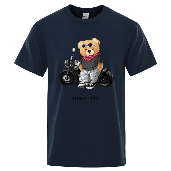 Men's Motorcycle Ted Rider T-Shirt - Breathable Summer Tee
