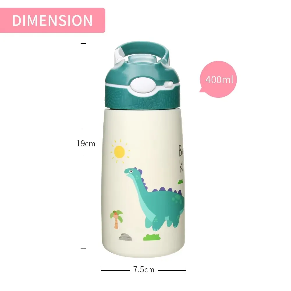 400ml stainless steel with built-in straw.
