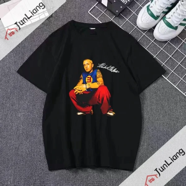 Eminem and Dr Dre inspired graphic tee with detailed comic book cover style artwork printed on the front.