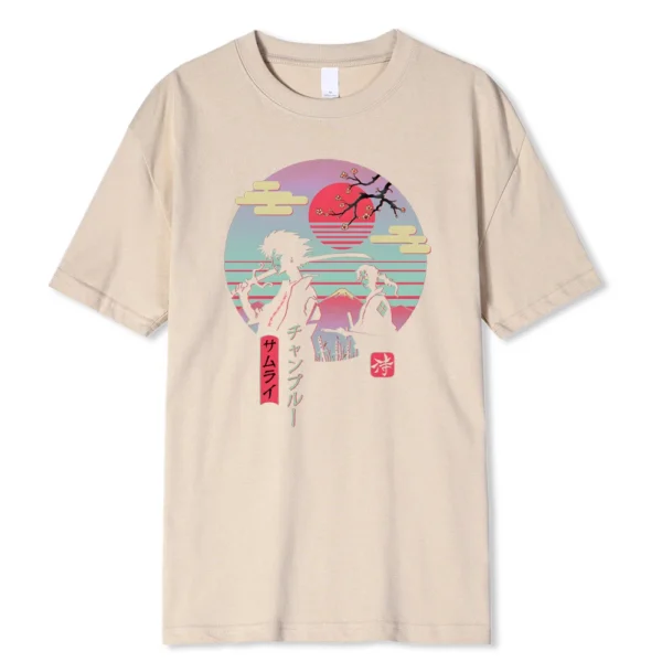 Japanese Samurai Hip Hop T-Shirt - Men's Summer Cotton Tee